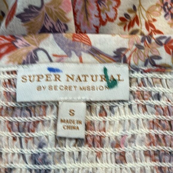 Super Natural by Secret Mission Greenport Floral Paisley Smocked Mini Dress - Picture 4 of 5